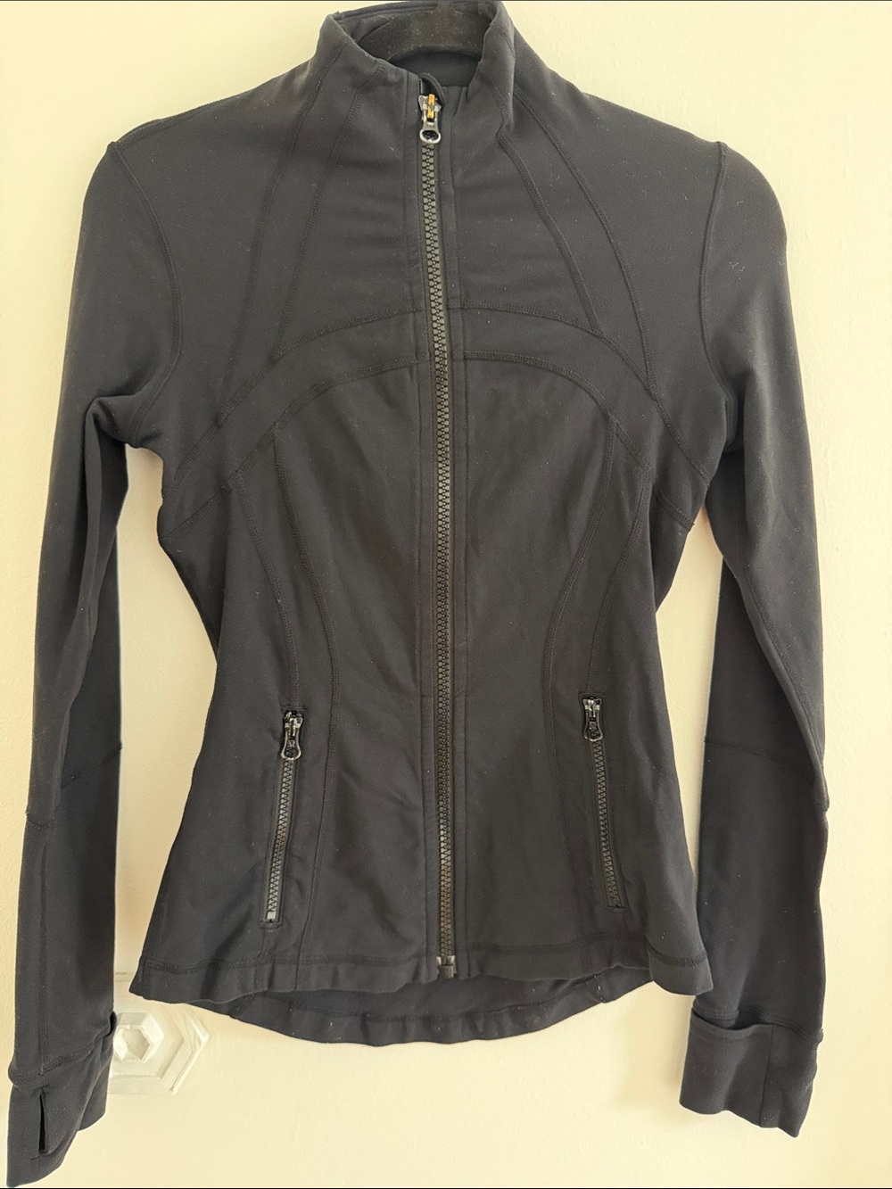 Lululemon Define Jacket Women's Black Slim Fit Full Zip Athletic Measurements